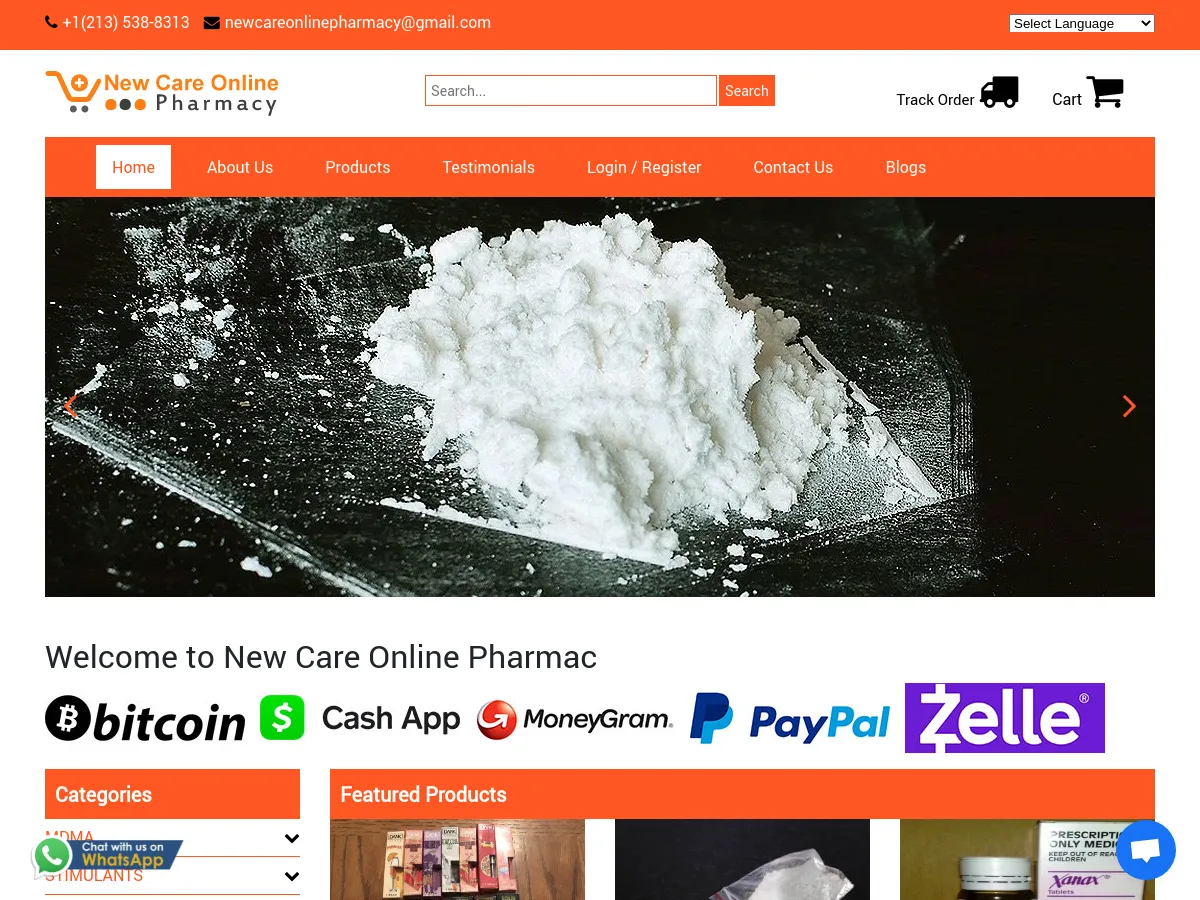 newcareonlinepharmac.com