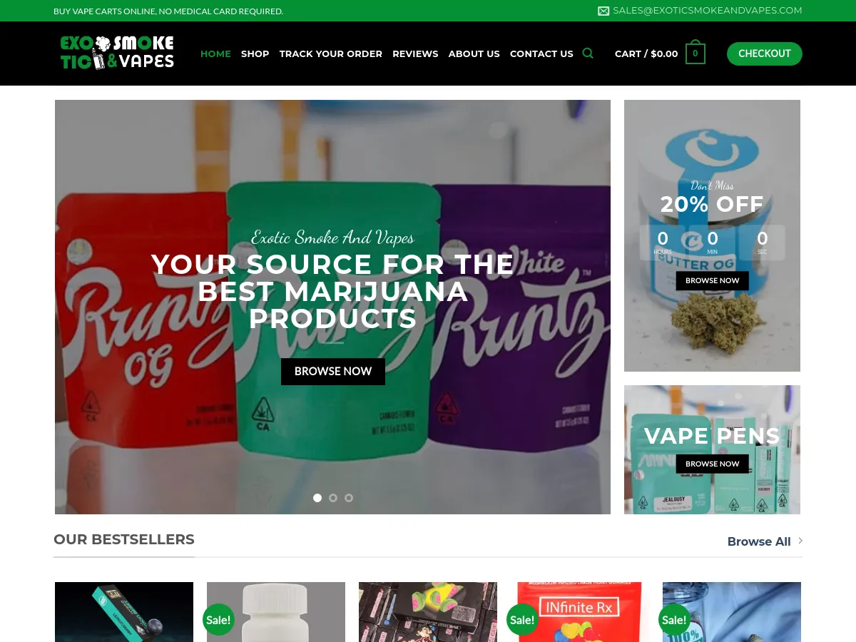 exoticsmokeandvapes.com