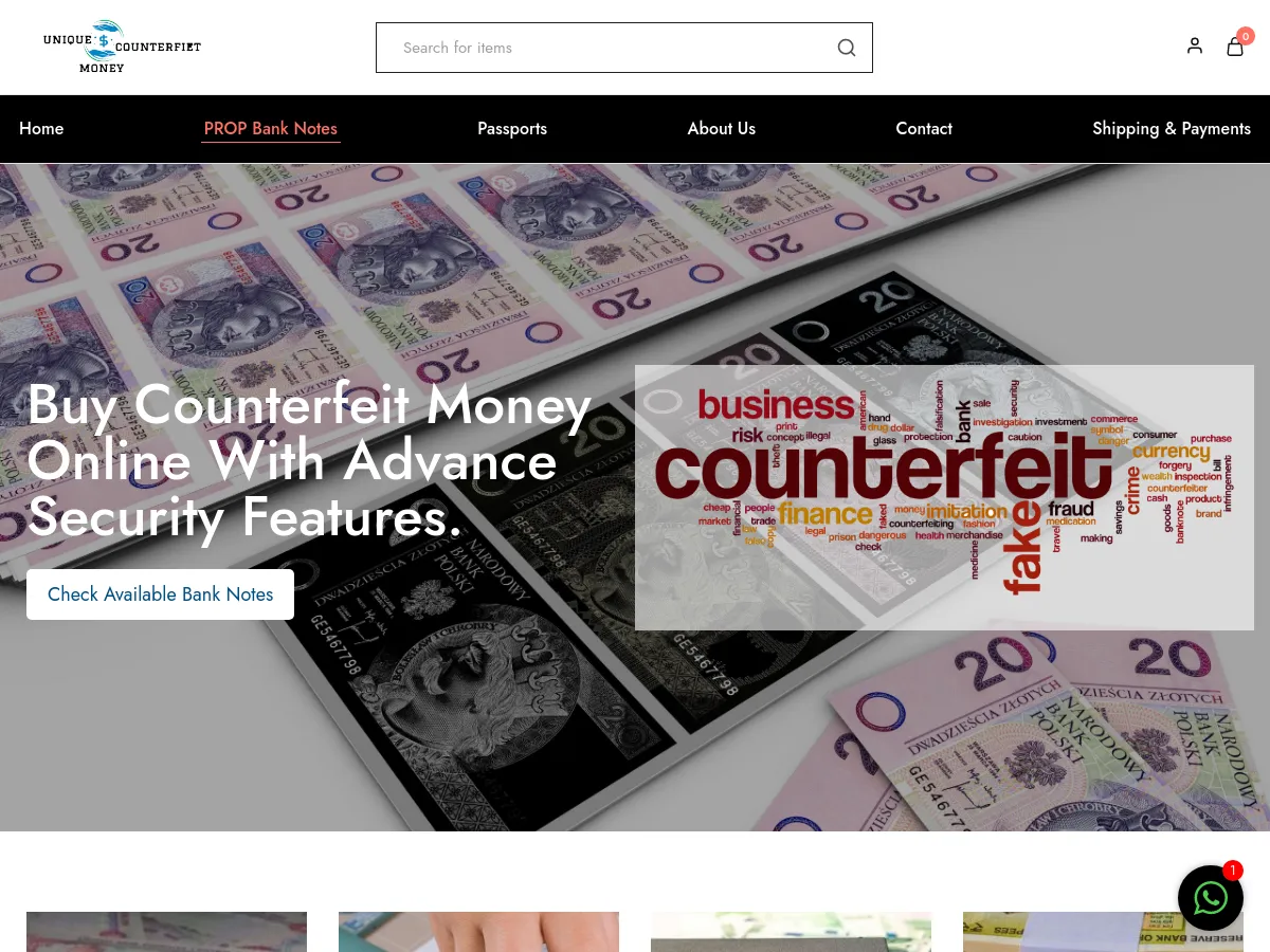 uniquecounterfeitmoney.com