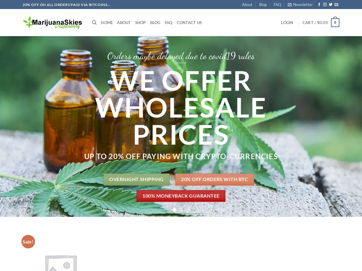 marijuanaskiesdispensary.com