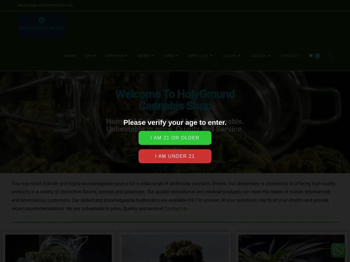 holygroundcannabisshop.com