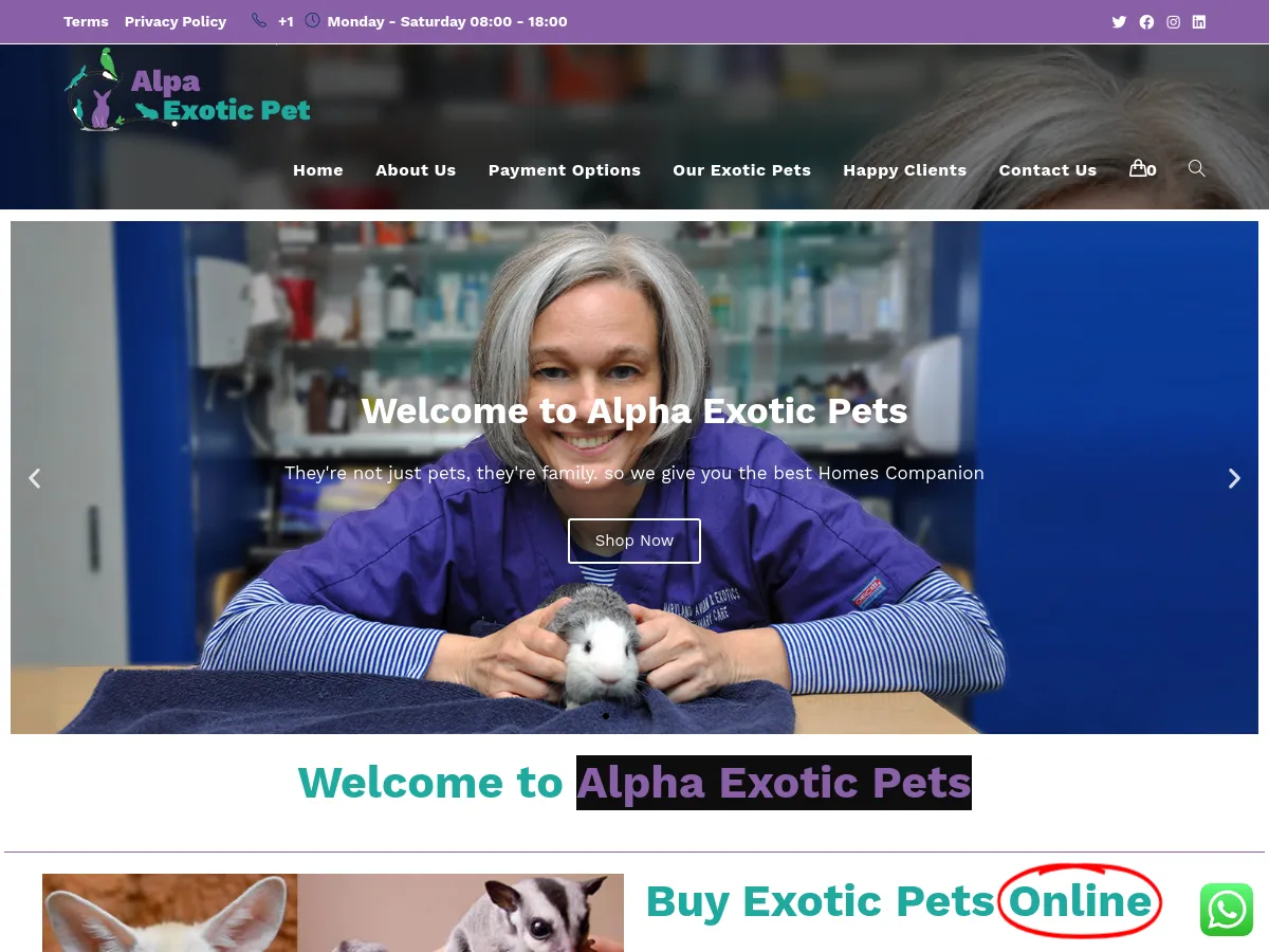 alphaexoticpets.com