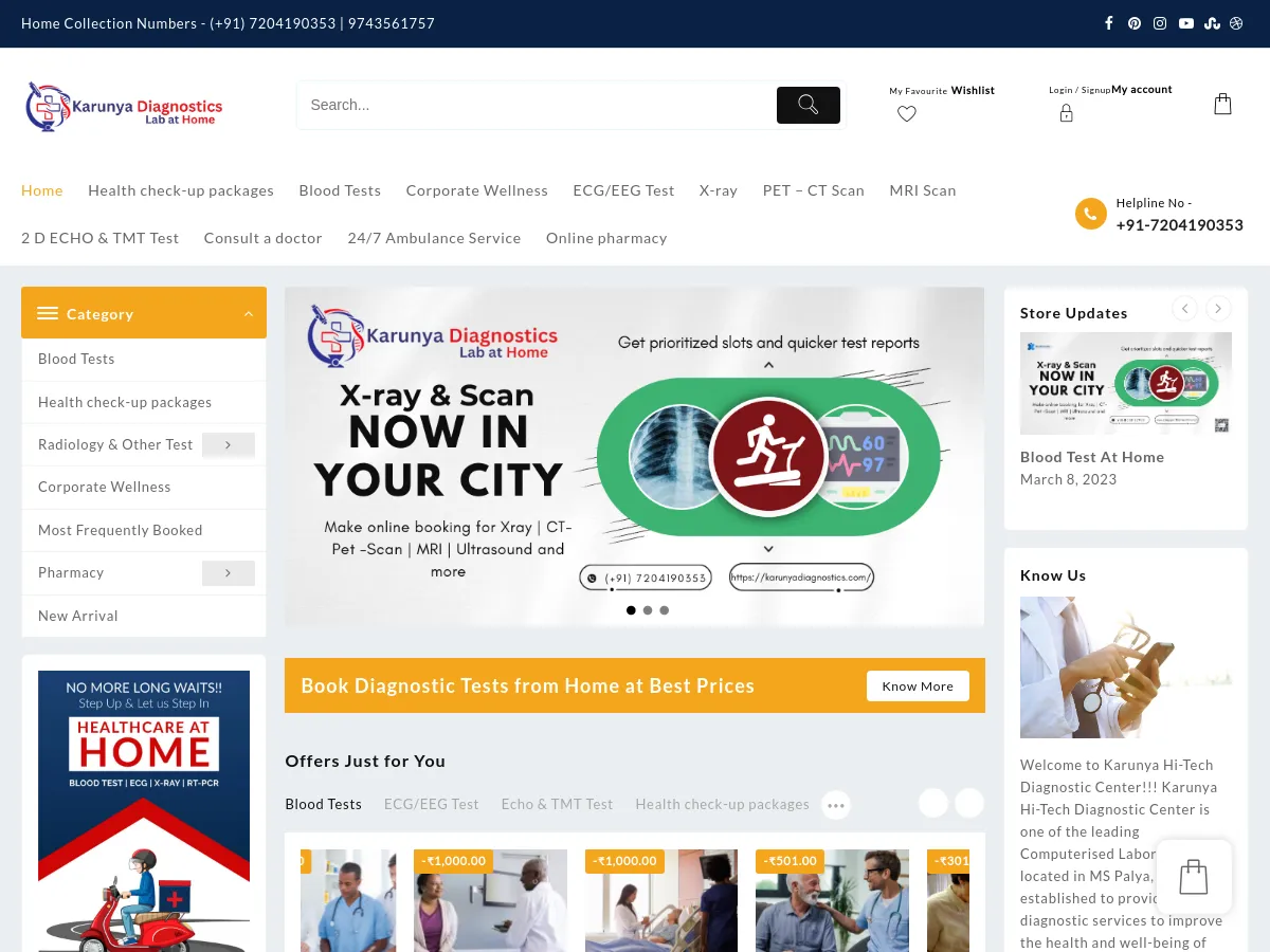 karunyadiagnostics.com