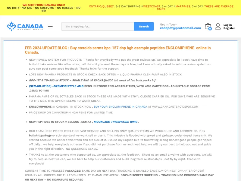 Canadasteroiddepot.com