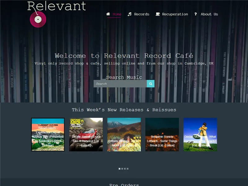 Relevantrecordcafe.co.uk