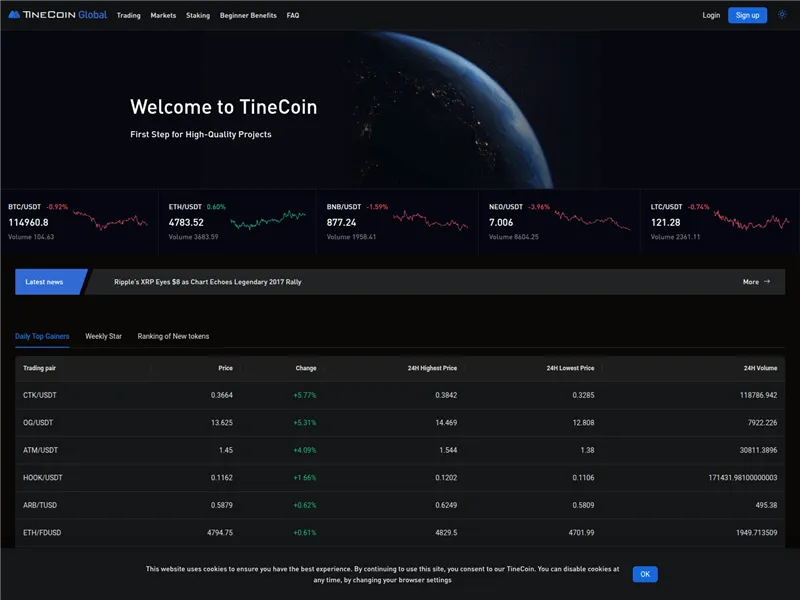 Tinecoin.com