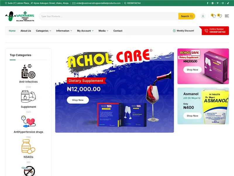 Vastoversdrugsandalliedproducts.com